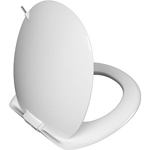 Abattant de toilettes VitrA Istanbul 166-003-109 blanc, sans éclairage LED, avec mécanisme de fermeture amortie et charnières en plastique.