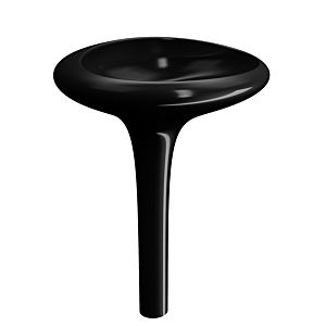 Vitra Istanbul washbasin 4251B470-0016 black VC, 60.5x62cm, integrated column