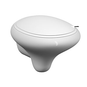 WC suspendu VitrA Istanbul, à chasse d&#39;eau profonde, référence 4518B403-0075, blanc VC, cuvette 3/6&quot;, sans bride, fixation invisible