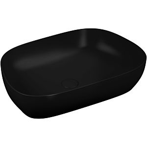 Bac à montage supérieur VitrA Options 5993B483-0016 62,5 x 42,5 cm, pour téléviseur, sans trou de trop-plein/robinet, noir mat VC