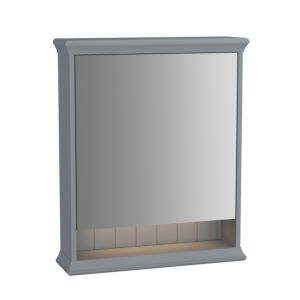 Armoire de toilette VitrA Valarte LED 62229 63 x 17 x 76 cm, ouverture à droite, 1 porte miroir, corps gris mat