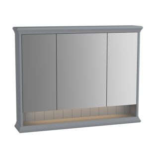 VitrA Valarte LED mirror cabinet 62235 98x17x76cm, 3 mirrored doors, body grey matt