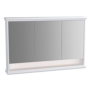 Armoire de toilette VitrA Valarte LED 62237 118x17x76cm, 3 portes miroir, corps blanc mat