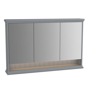 VitrA Valarte LED mirror cabinet 62238 118x17x76cm, 3 mirrored doors, body grey matt