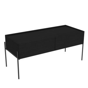 VitrA Equal base cabinet 64111 102 x 42 cm, wall-mounted, 2 drawers, with black oak carcass