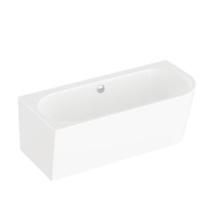 Baignoire VitrA Geo 65431008000, angle gauche, bonde centrale, capacité 210 l