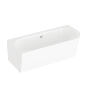 Baignoire VitrA Geo 65451008000, angle gauche, bonde centrale, capacité 238 l