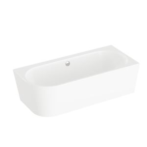 VitrA Geo Bathtub 65461008000 Corner right, center drain, capacity 238 l