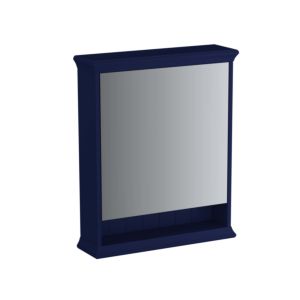VitrA Valarte LED mirror cabinet 65792 63x17x76, right-hand opening, 1 mirrored door, steel blue lacquered body