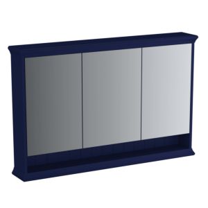 Vitra Valarte LED mirror cabinet 65795 118x17x76cm, 3 mirror doors, body steel blue, lacquered
