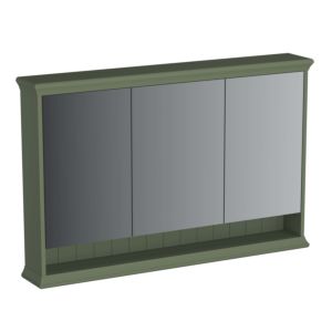 Vitra Valarte LED mirror cabinet 65807 118x17x76cm, 3 mirror doors, body vintage green, lacquered