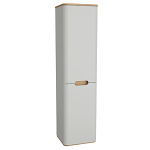 Armoire haute VitrA Sento 66020 40x35x157,5cm, avec panier à linge, porte à charnière à gauche, gris clair mat, décor
