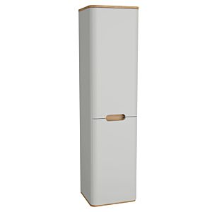 Armoire haute VitrA Sento 66021 40 x 35 x 157,5 cm, avec panier à linge, charnière de porte à droite, gris clair mat, décor