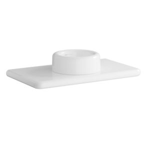 VitrA Liquid washbasin console plate 7310B403-1828 100x55x6cm, 1 basin cutout in the center, white high gloss VC, without tap hole