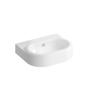 VitrA Liquid washbasin 7316B403-0012 60x50x15cm, with overflow, white high gloss VC, without tap hole