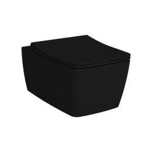 WC suspendu VitrA Metropole, chasse d&#39;eau profonde 7672B083-0101 36 x 56 cm, 3/6 l, noir mat