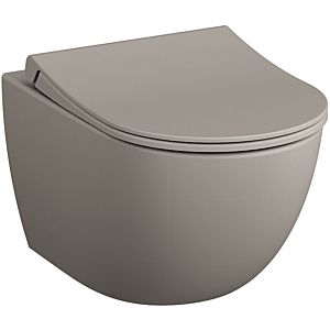 WC suspendu VitrA Sento, à chasse d&#39;eau profonde 7748B420-0101 36,5 x 54 cm, 3/6 l, sans bride, taupe mat VC
