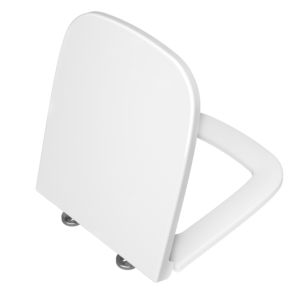 Vitra toilet seat 77-003R409 36x44cm, square inside/outside, white high gloss, with soft-close mechanism and quick-release fastener