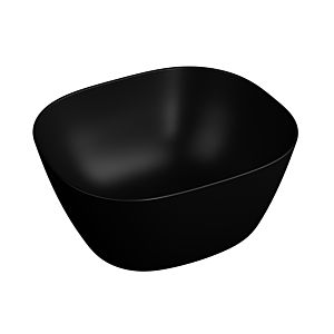 VitrA Plural countertop basin 7811B483-0016 45 x 38 x 13.5 cm, matte black, high, rectangular, without overflow/tap hole