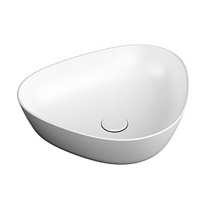 Vasque à poser VitrA Plural 7812B401-0016 47 x 40 x 13 cm, edelweiss, asymétrique, sans trop-plein ni trou de robinetterie
