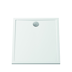 Vitra Aruna shower tray 89010 90x90x3cm, flat, square, mineral cast, white, without anti-slip