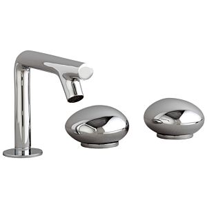 Mitigeur lavabo VitrA Istanbul à deux poignées A41807, saillie de 130 mm, fixation trois trous, chromé