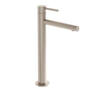 Mitigeur de lavabo VitrA Origin A4255834, saillie de 160 mm, sans bonde, pour vasque à poser, haut, nickel brossé