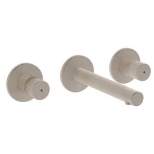 Ensemble de finition VitrA Origin A4258234 : mitigeur encastré à deux poignées pour lavabo, saillie 150-180 mm, 2 poignées, nickel brossé