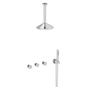 VitrA Liquid Concealed Installation Set A42777, with shower head, chrome