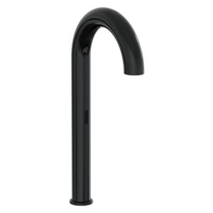 Mitigeur de lavabo monocommande VitrA Liquid sans contact A4278939, saillie de 175 mm, installation monotrou, sans bonde, pour raccordement au réseau (230 V), noir brillant