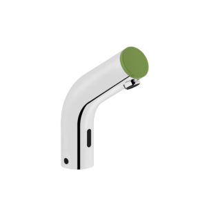 Mitigeur de lavabo VitrA Sento Kids A47188 chromé/vert, avec capteur, sans bonde, pour raccordement au réseau d&#39;eau.