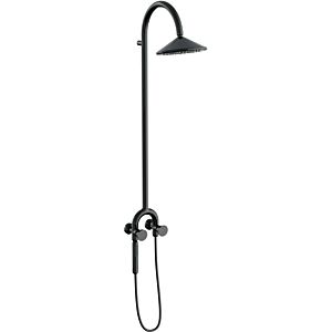 Système de douche liquide VitrA A4721939 à montage en surface, avec mitigeur thermostatique et douchette, noir brillant
