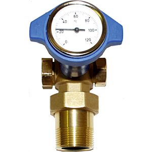 Wolf Absperrset mit Thermometer G1 1/2" 2070674 für Rücklaufanhebung BPH