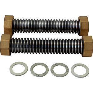 Wolf stainless steel corrugated hose set 127mm 2070733 for low temperature circuit