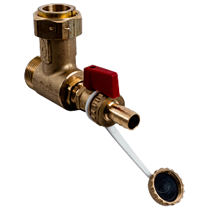 Angle de raccordement Wolf 2072530 avec robinet de vidange, pour CHC/300