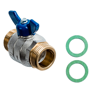 Wolf Kugelhahn G1" AG/AG blau 2074726 für Frischwasser- und Ladestationen