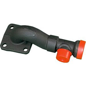 Tuyau de retour Wolf avec coude plat en fonte 2410115 pour chaudière à gaz -35kW