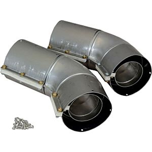 Wolf coude d&#39;échappement DN63/96 concentrique 2600040 45 degrés, pour systèmes de chauffage