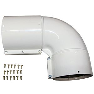 Wolf coude d&#39;échappement DN63/96 blanc 2600404 90 degrés, pour systèmes de chauffage