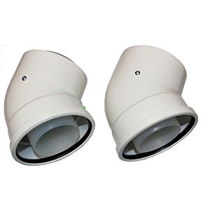 Wolf coude d&#39;échappement DN80/125 concentrique 2600527 45 degrés, pour façade