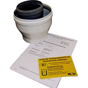 Wolf transition DN93/96 vers DN80/125 2600546 pour façade