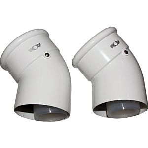 Wolf Bogen 2651727 45°, DN 60/100, steckbar, für Luft-/Abgasrohr, weiß