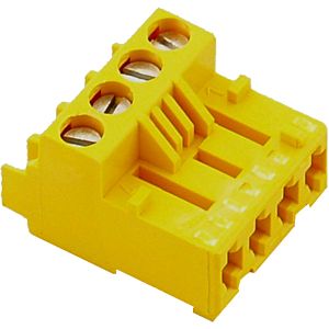 Connecteur Wolf pour clapet d&#39;échappement 4 broches 2744607 jaune, pour CGU/CGG-2K