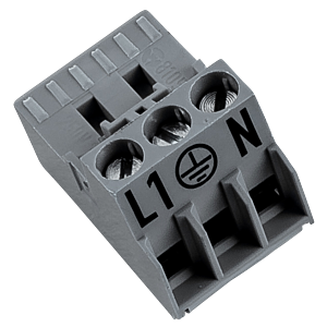 Wolf plug 3-pin RAST 5 274741999 in LIGHT BLUE L/PE/