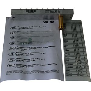 Wolf conversion kit natural gas E/LL - liquid gas 2800725 P or B/P, for CGU-2(K)-18