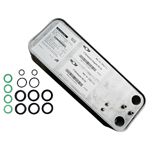 Wolf heat exchanger nickel-soldered 2982171 including seals, for FWS-2-80
