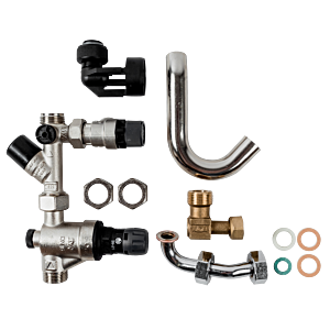 Wolf Cgw-2 Anschlussset Trinkwasser 8610474 mit Druckminderer, Aufputzinstallation