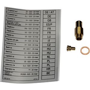 Kit de conversion Wolf liquide/gaz naturel LL -E 8885561 pour NG-4E/CNG-10