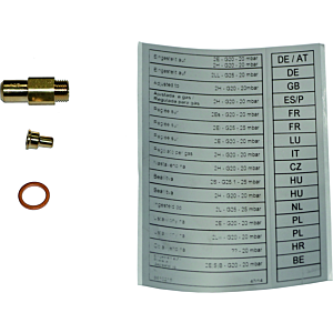 Kit de conversion Wolf pour gaz liquide/gaz naturel LL - E 8902510 pour chaudière à gaz FNG-10