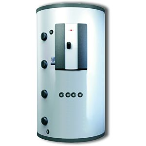 Wolf stratified buffer storage tank 8615739 1000 I, with 2 heat exchangers, silver